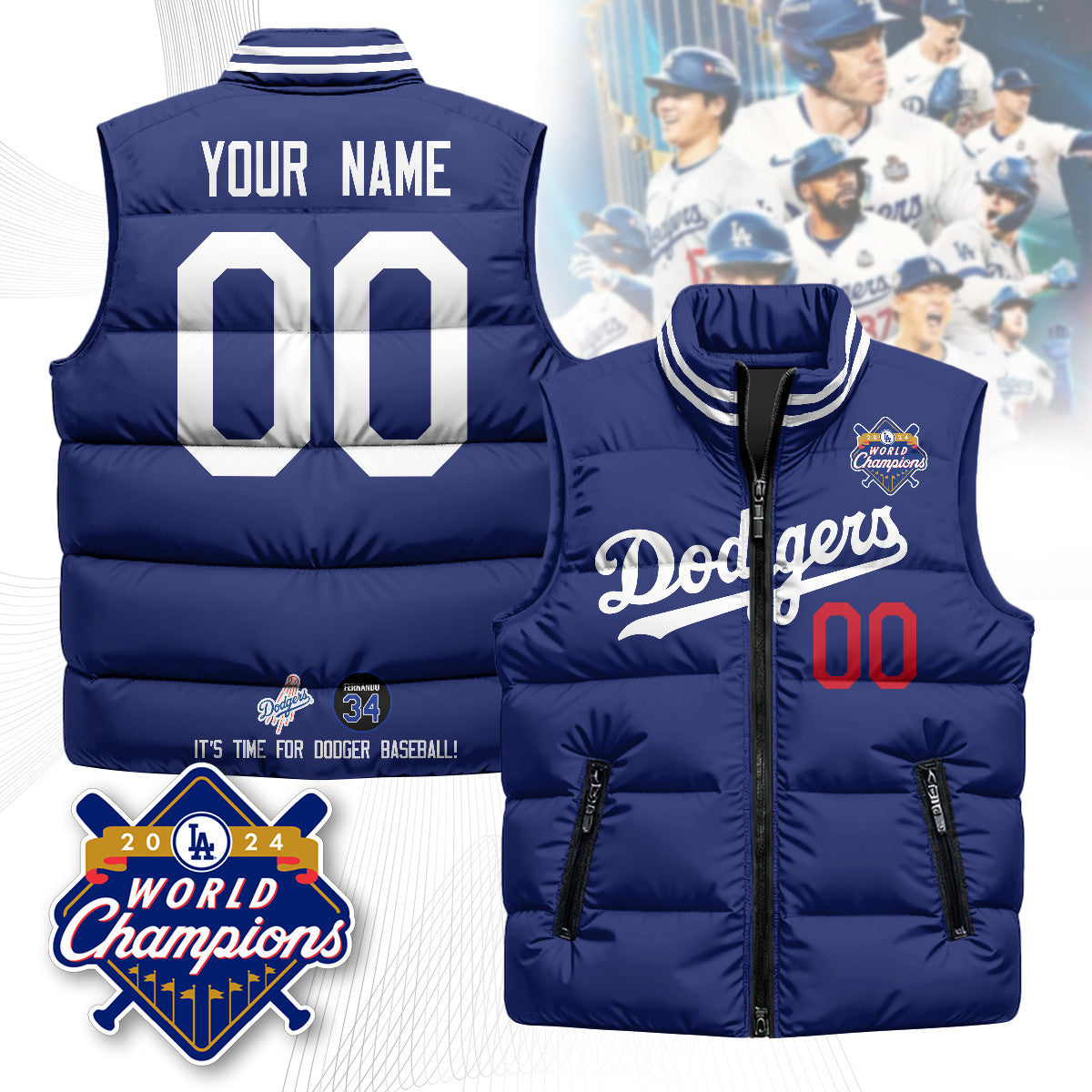 Los Angeles Dodgers Unisex Puffer Vest