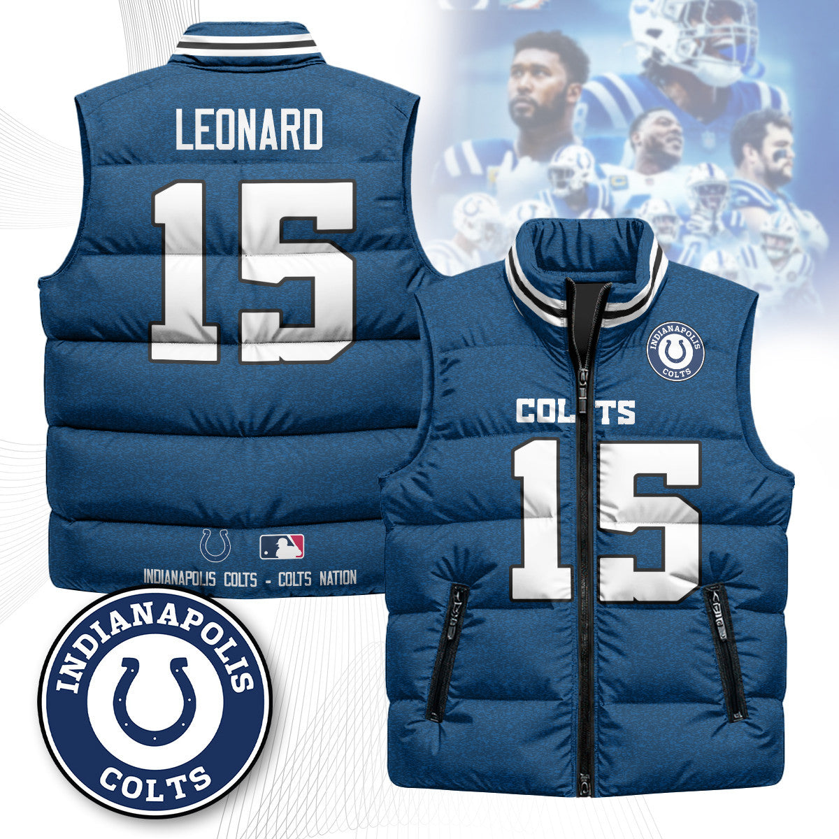 Indianapolis Colts Unisex Puffer Vest