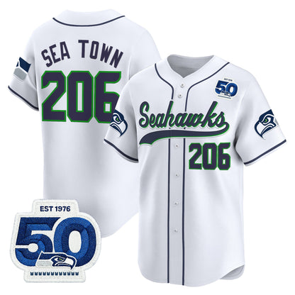 Men's Seattle Seahawks 50th Anniversary Vapor Baseball Jersey - All Stitched