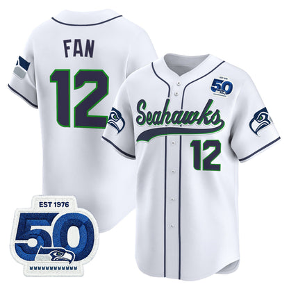 Men's Seattle Seahawks 50th Anniversary Vapor Baseball Jersey - All Stitched