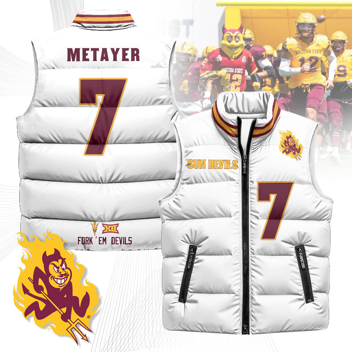 Arizona State Sun Devils Unisex Puffer Vest