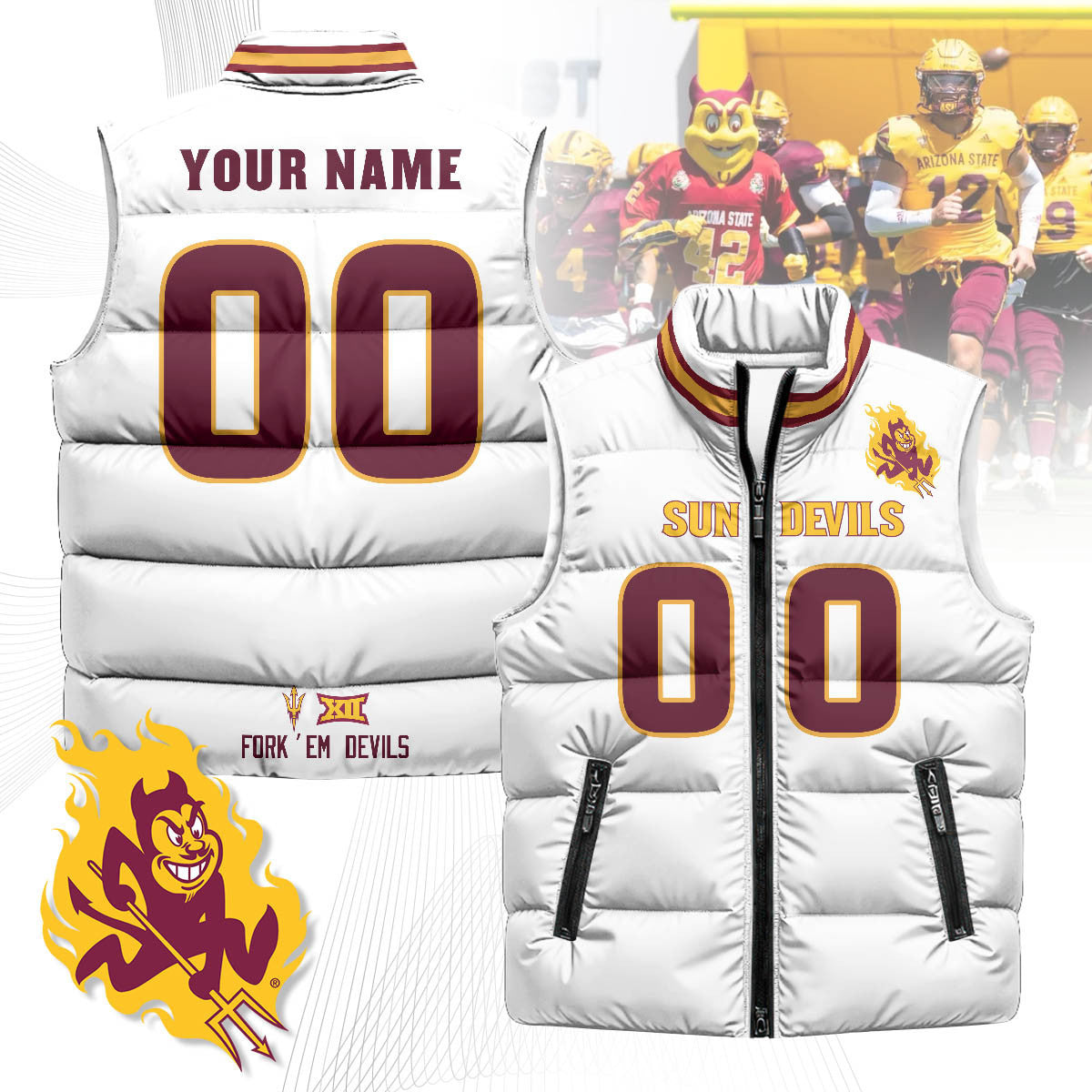 Arizona State Sun Devils Unisex Puffer Vest