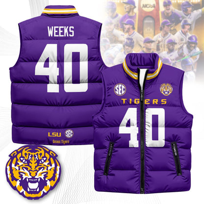LSU Tigers Unisex Puffer Vest