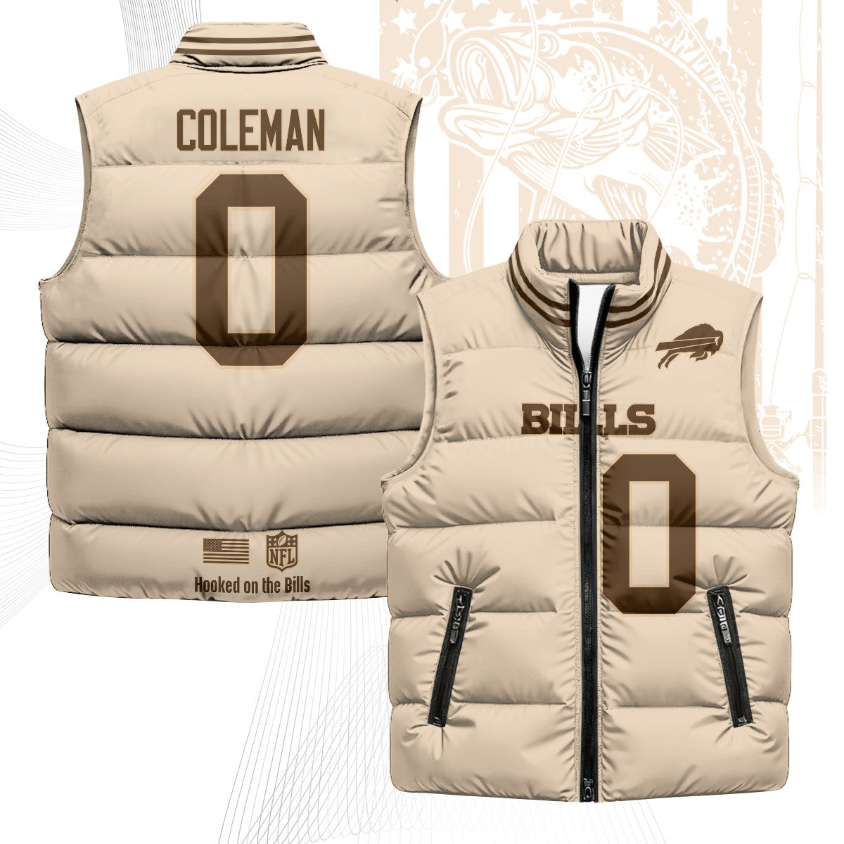 Buffalo Bills Fishing Unisex Puffer Vest