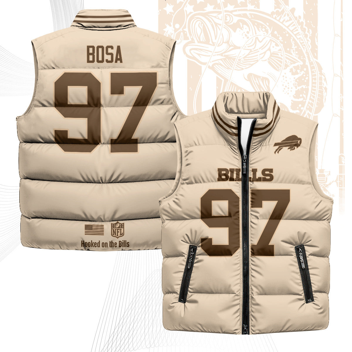 BUF Fishing Unisex Puffer Vest