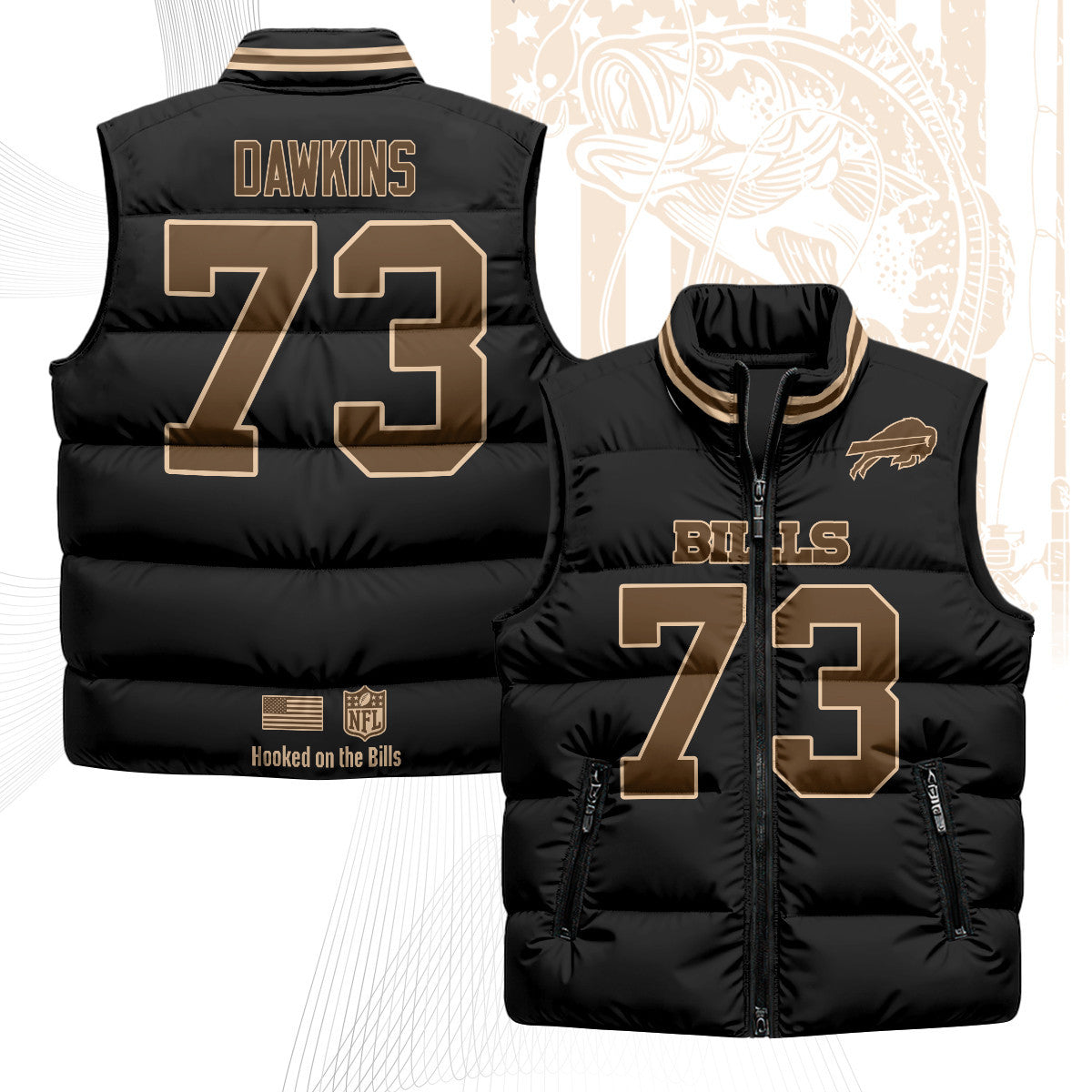 Buffalo Bills Fishing Unisex Puffer Vest