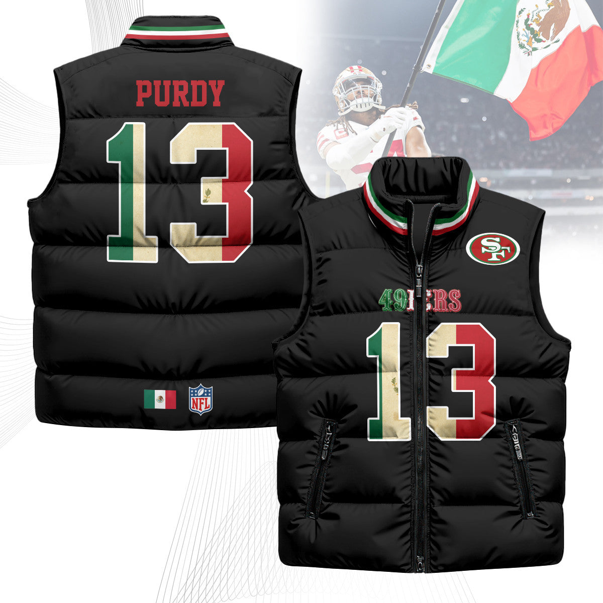 San Francisco 49ers Mexico Puffer Vest