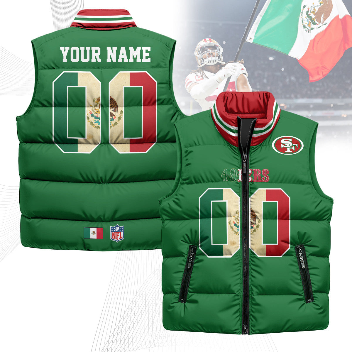 San Francisco 49ers Mexico Puffer Vest