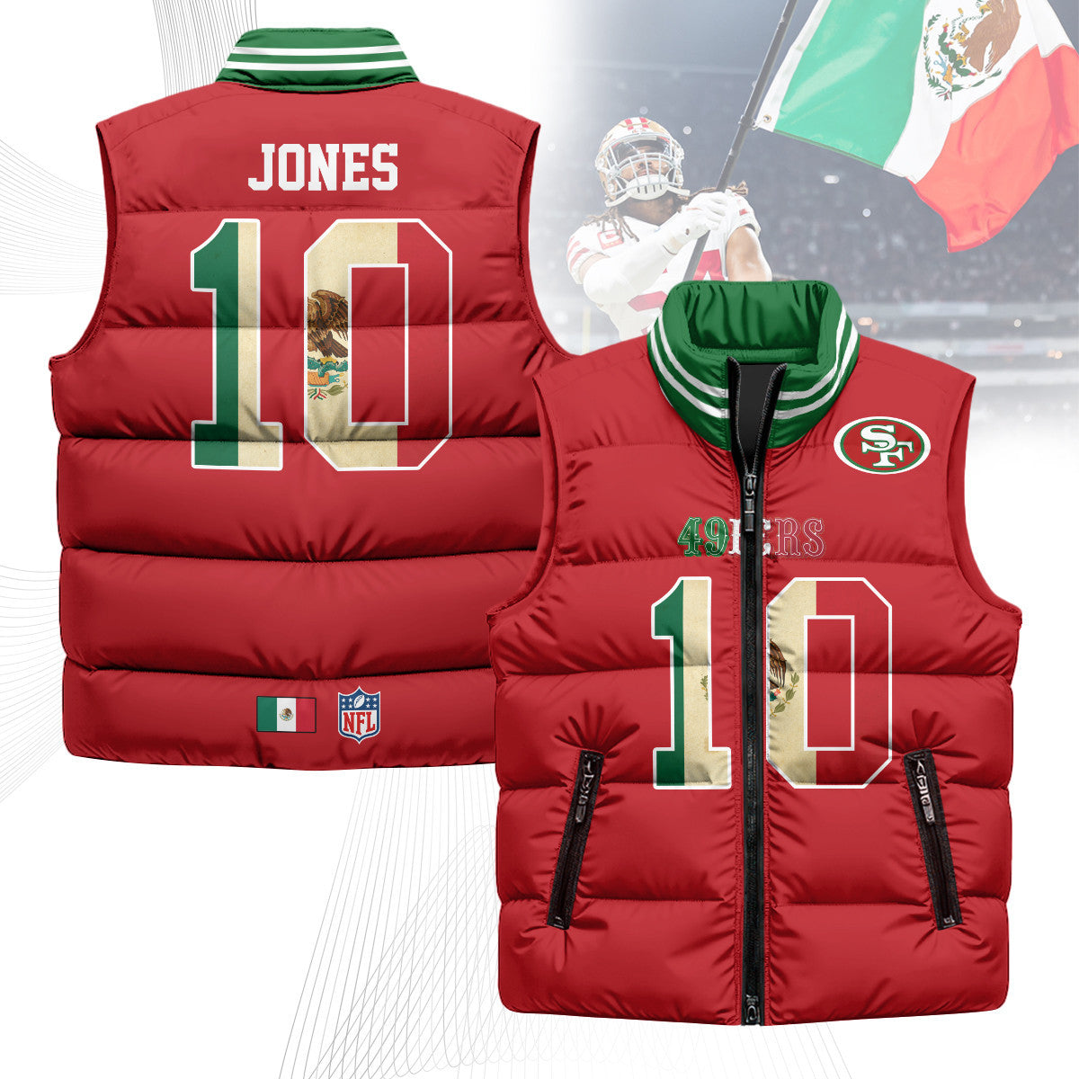 San Francisco 49ers Mexico Puffer Vest