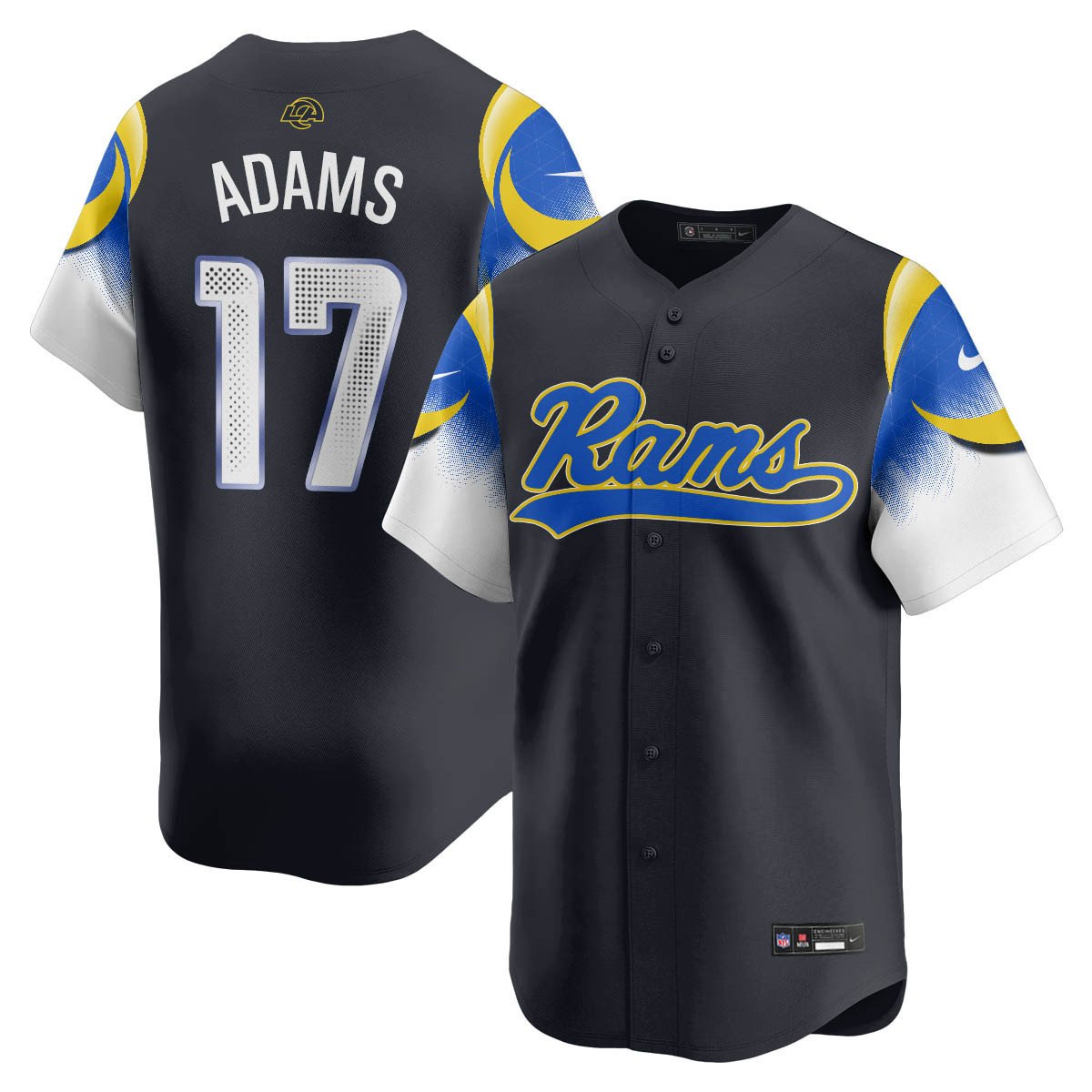 Los Angeles Rams Rivalry Series Baseball Jersey - All Stitched