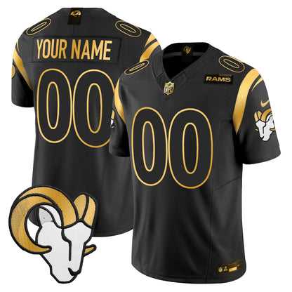 Los Angeles Rams Gold Vapor Limited Custom Jersey - All Stitched