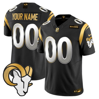 Los Angeles Rams Gold Vapor Limited Custom Jersey - All Stitched