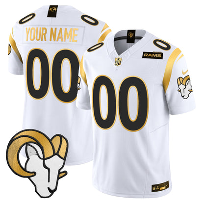 Los Angeles Rams Gold Vapor Limited Custom Jersey - All Stitched