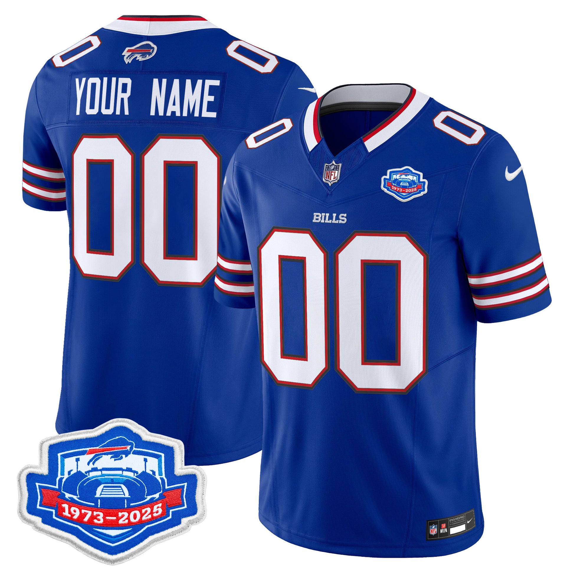 Buffalo Bills 2025 Farewell Season Patch Vapor Limited Custom Jersey - All Stitched