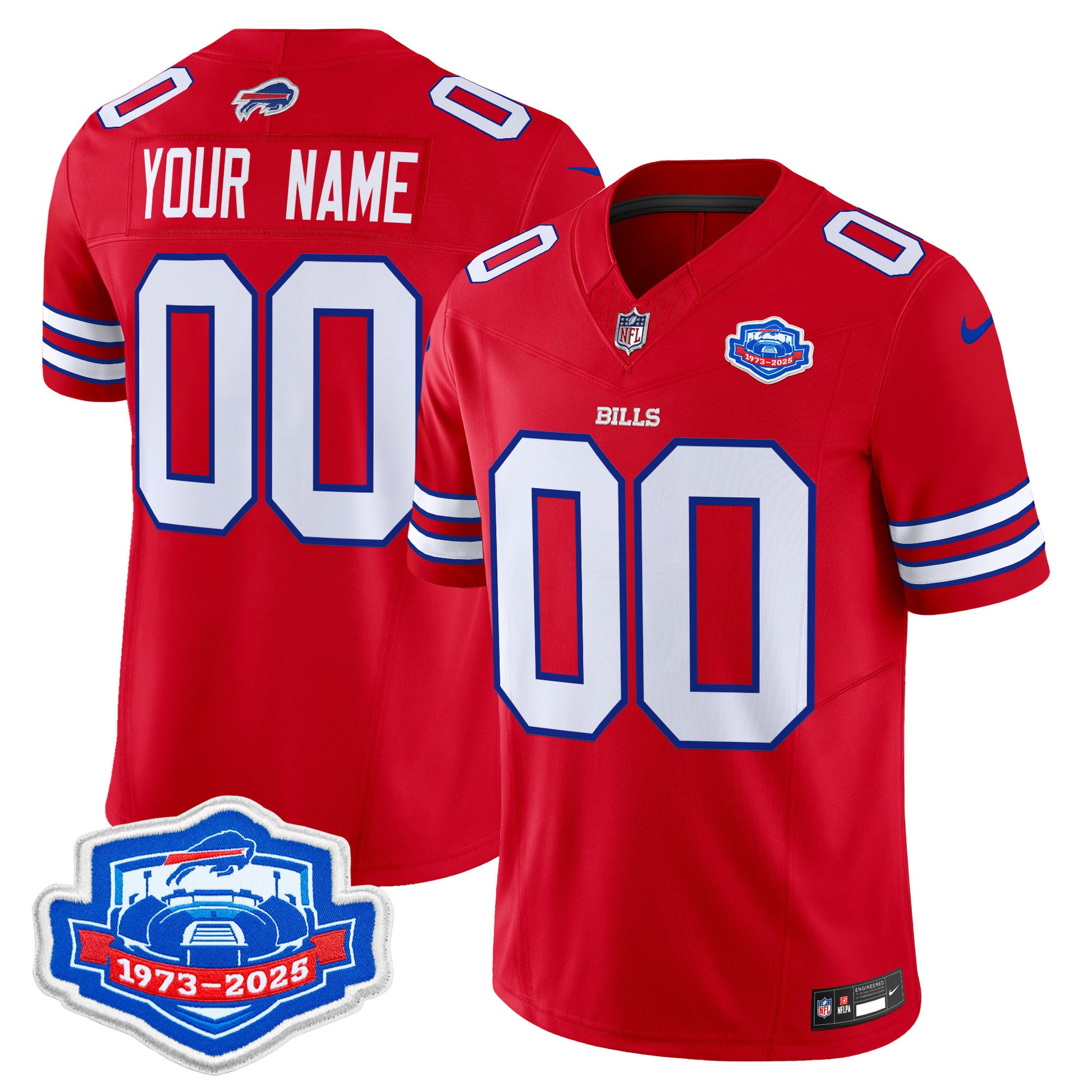 Buffalo Bills 2025 Farewell Season Patch Vapor Limited Custom Jersey - All Stitched