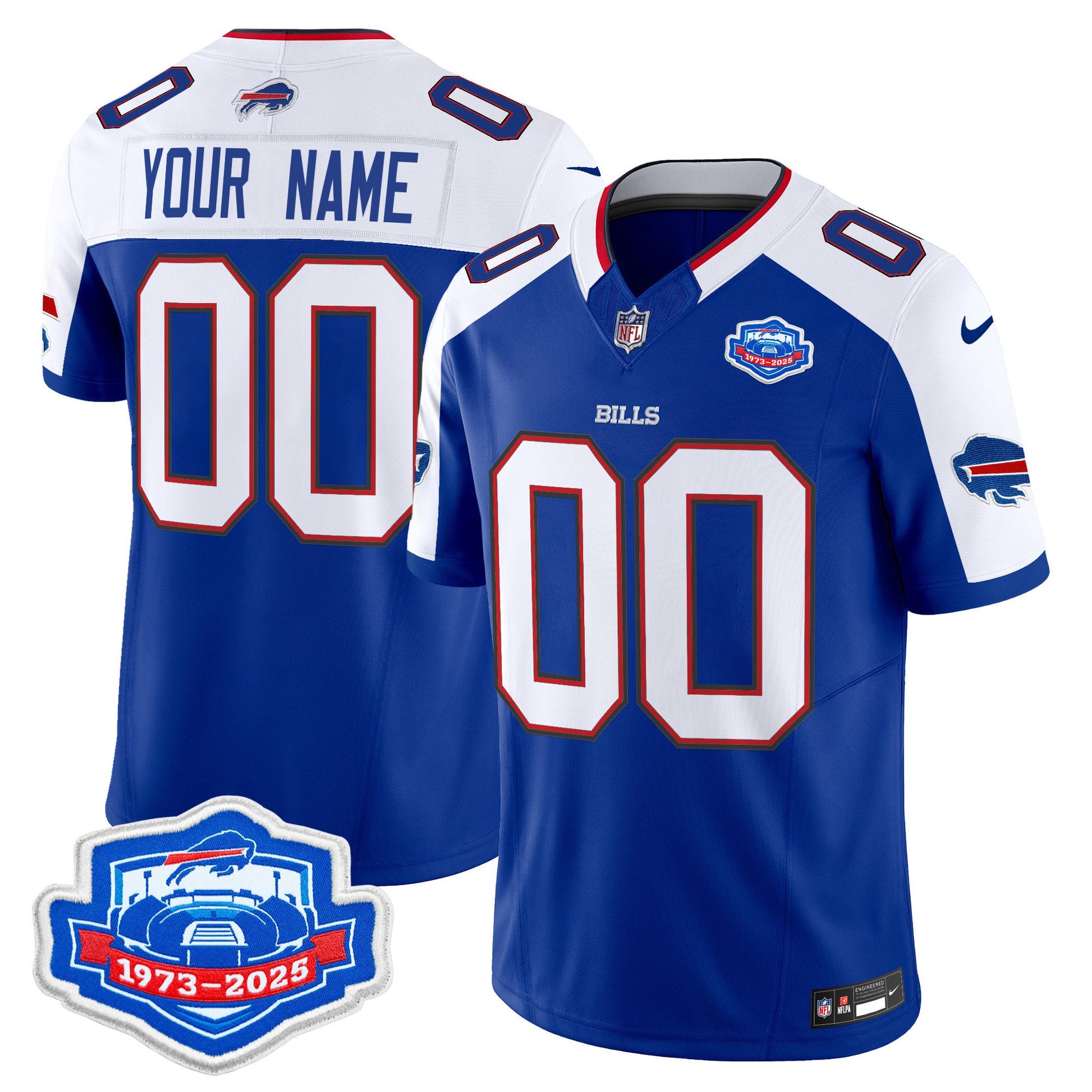 Buffalo Bills 2025 Farewell Season Patch Vapor Limited Custom Jersey - All Stitched