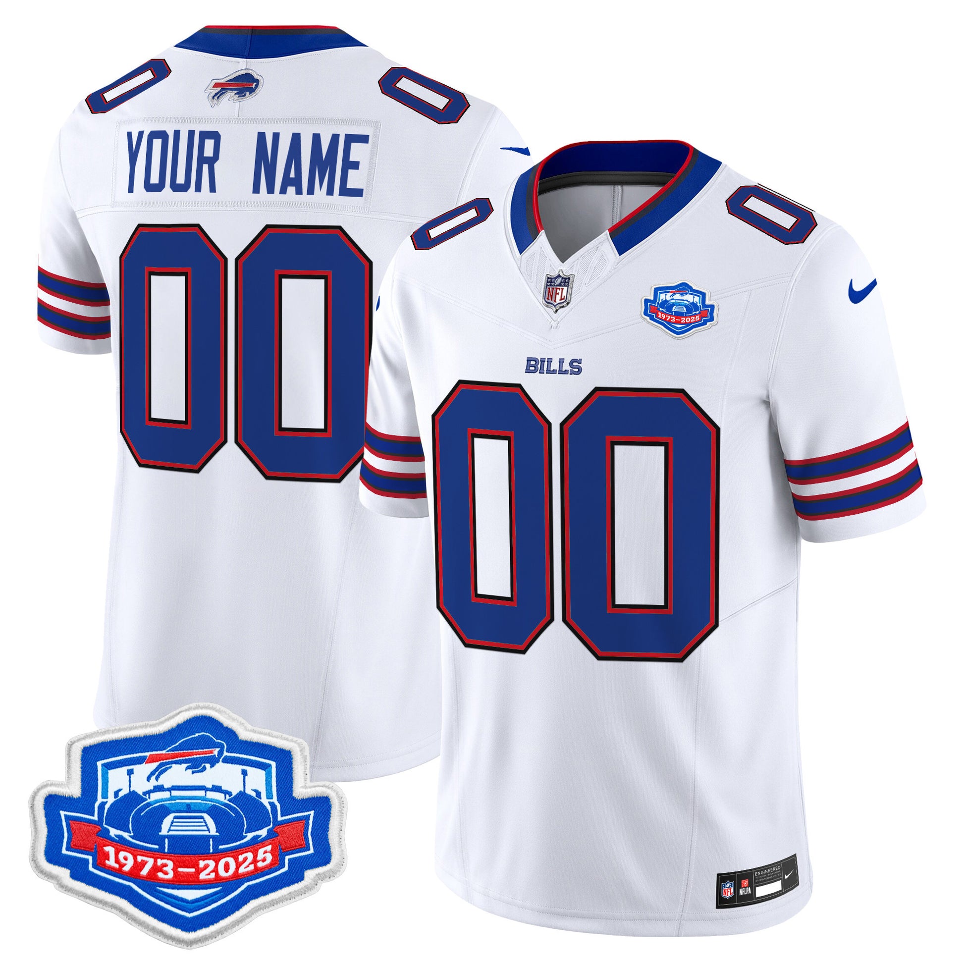 Buffalo Bills 2025 Farewell Season Patch Vapor Limited Custom Jersey - All Stitched