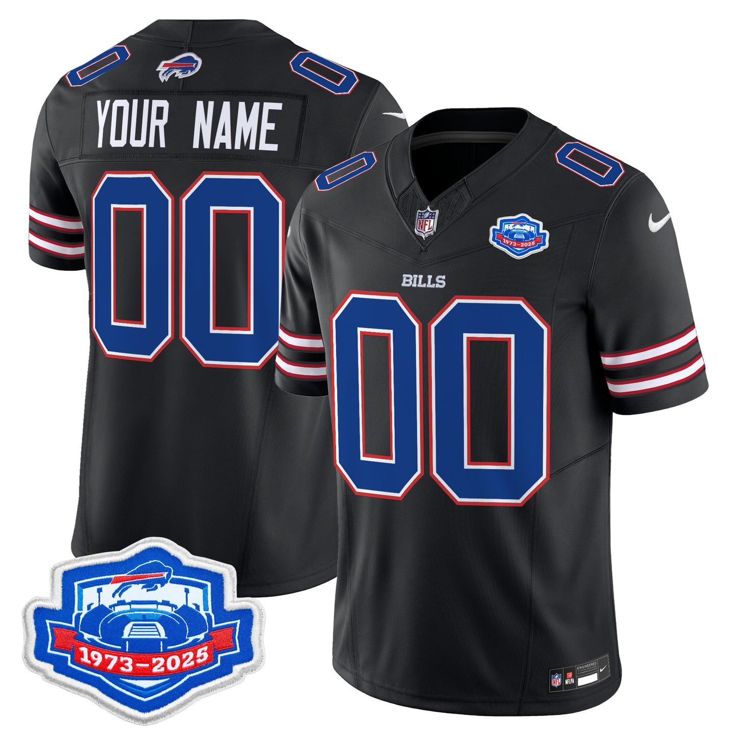 Buffalo Bills 2025 Farewell Season Patch Vapor Limited Custom Jersey - All Stitched