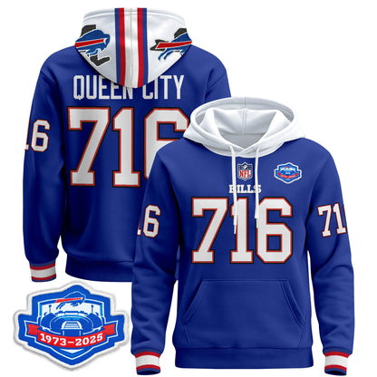 Men's Buffalo Bills 2025 Farewell Season Patch Pullover Hoodie - All Stitched