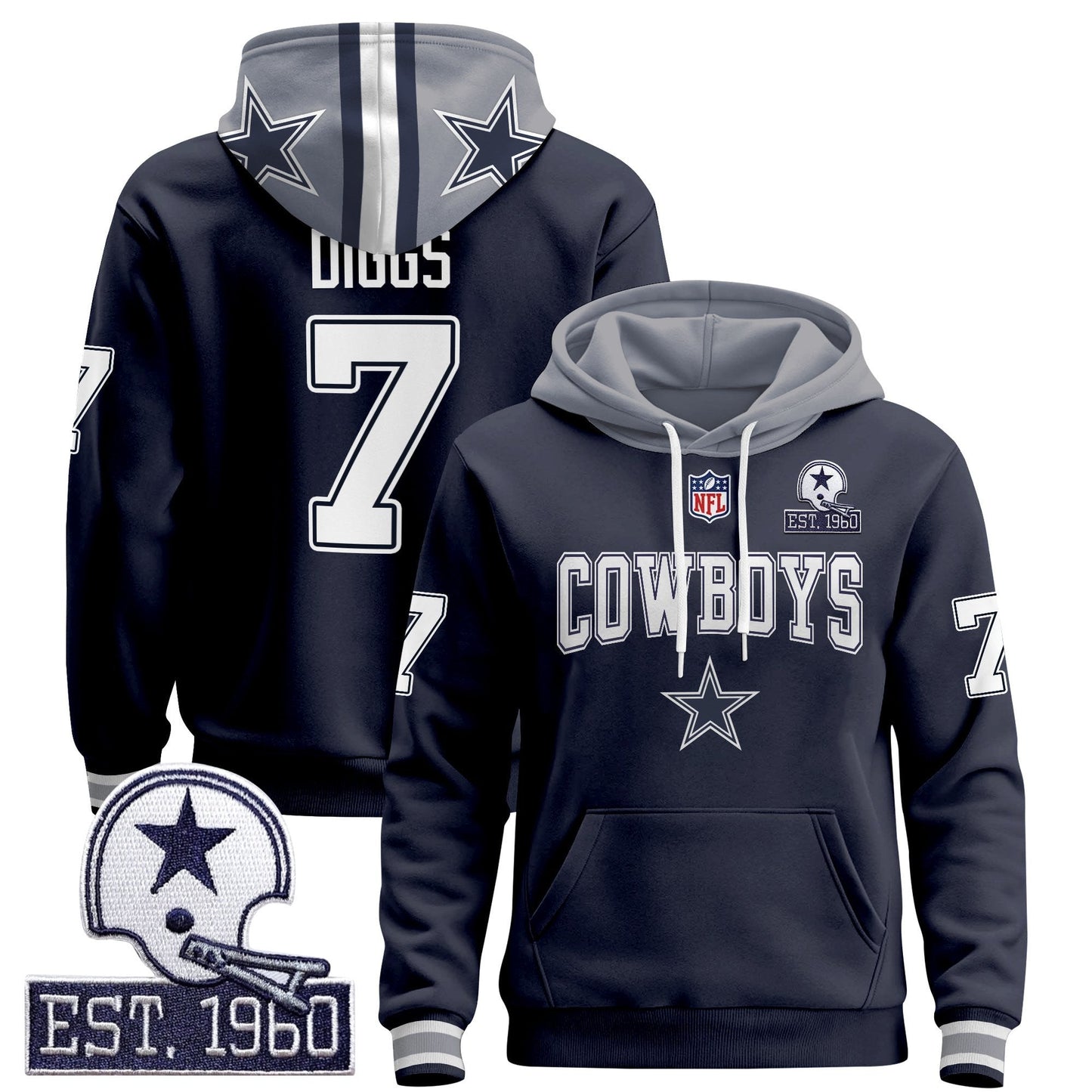 Men's Dallas Cowboys 2025 Premium Pullover Hoodie - All Stitched