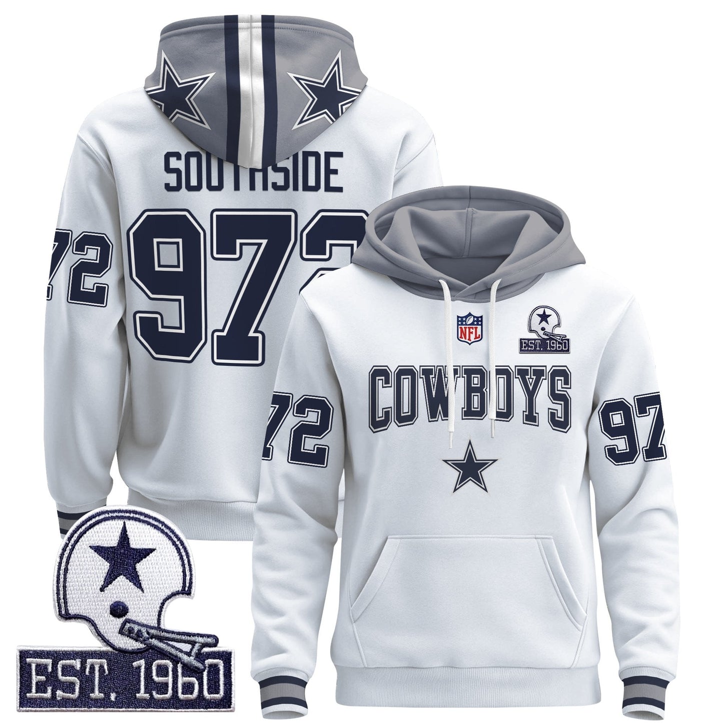 Men's Dallas Cowboys 2025 Premium Pullover Hoodie - All Stitched