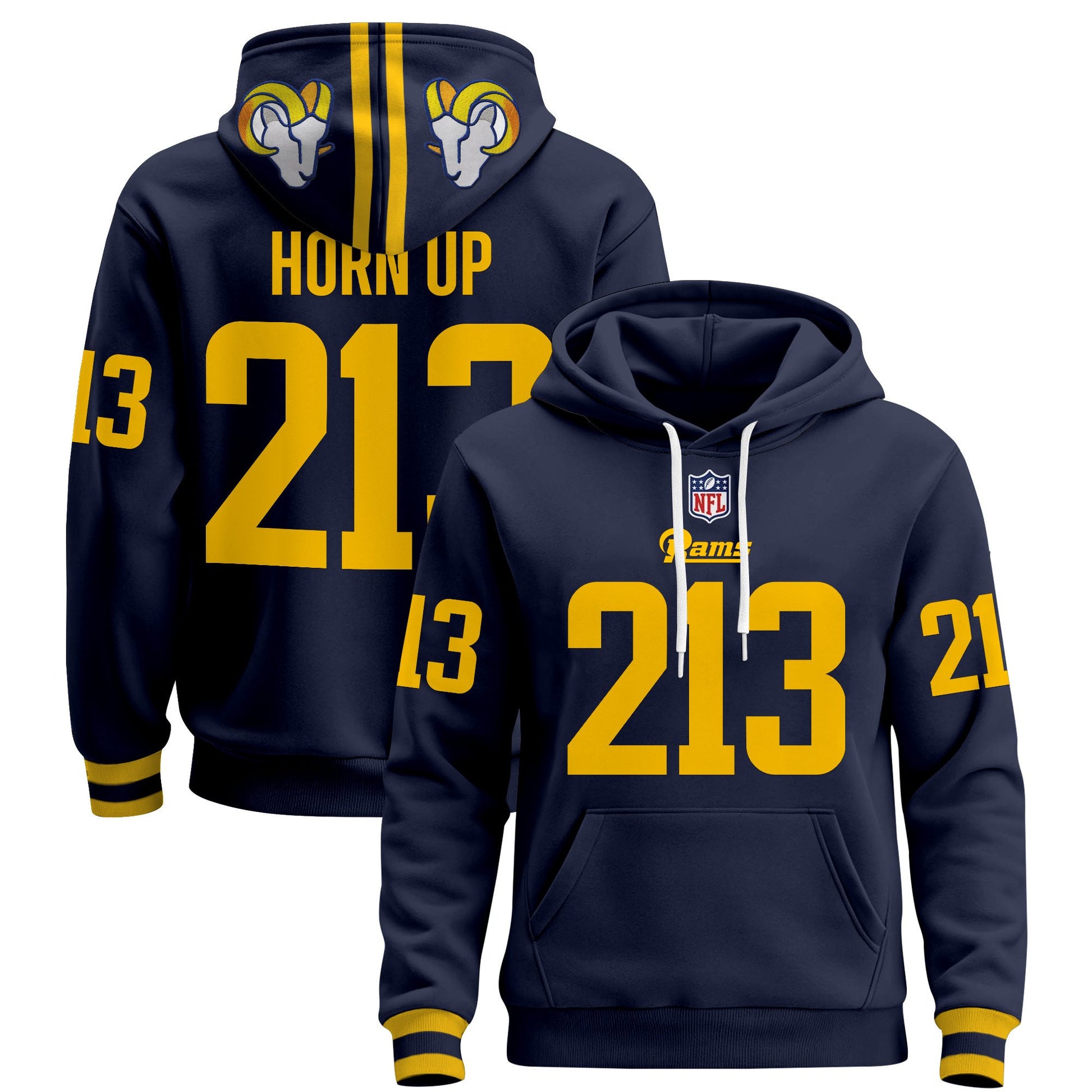 Men's Los Angeles Rams 2025 Premium Pullover Hoodie - All Stitched