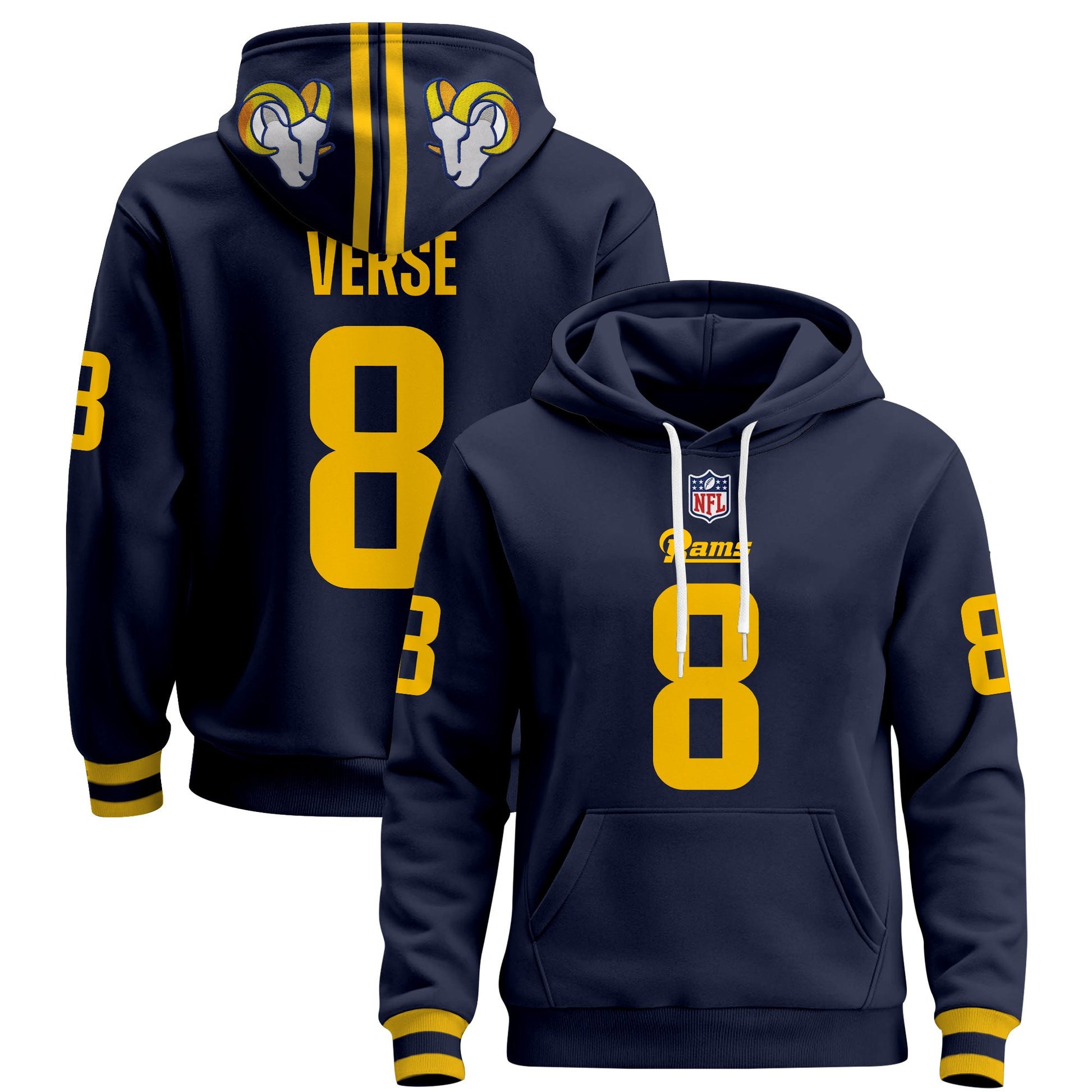 Men's Los Angeles Rams 2025 Premium Pullover Hoodie - All Stitched