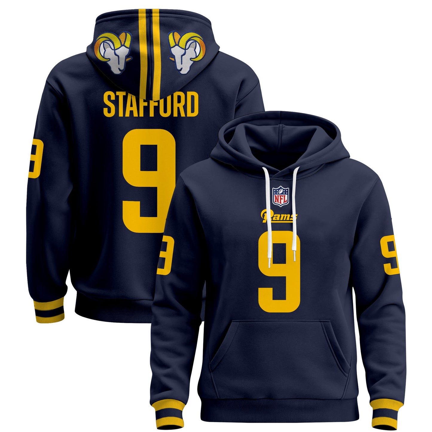 Men's Los Angeles Rams 2025 Premium Pullover Hoodie - All Stitched