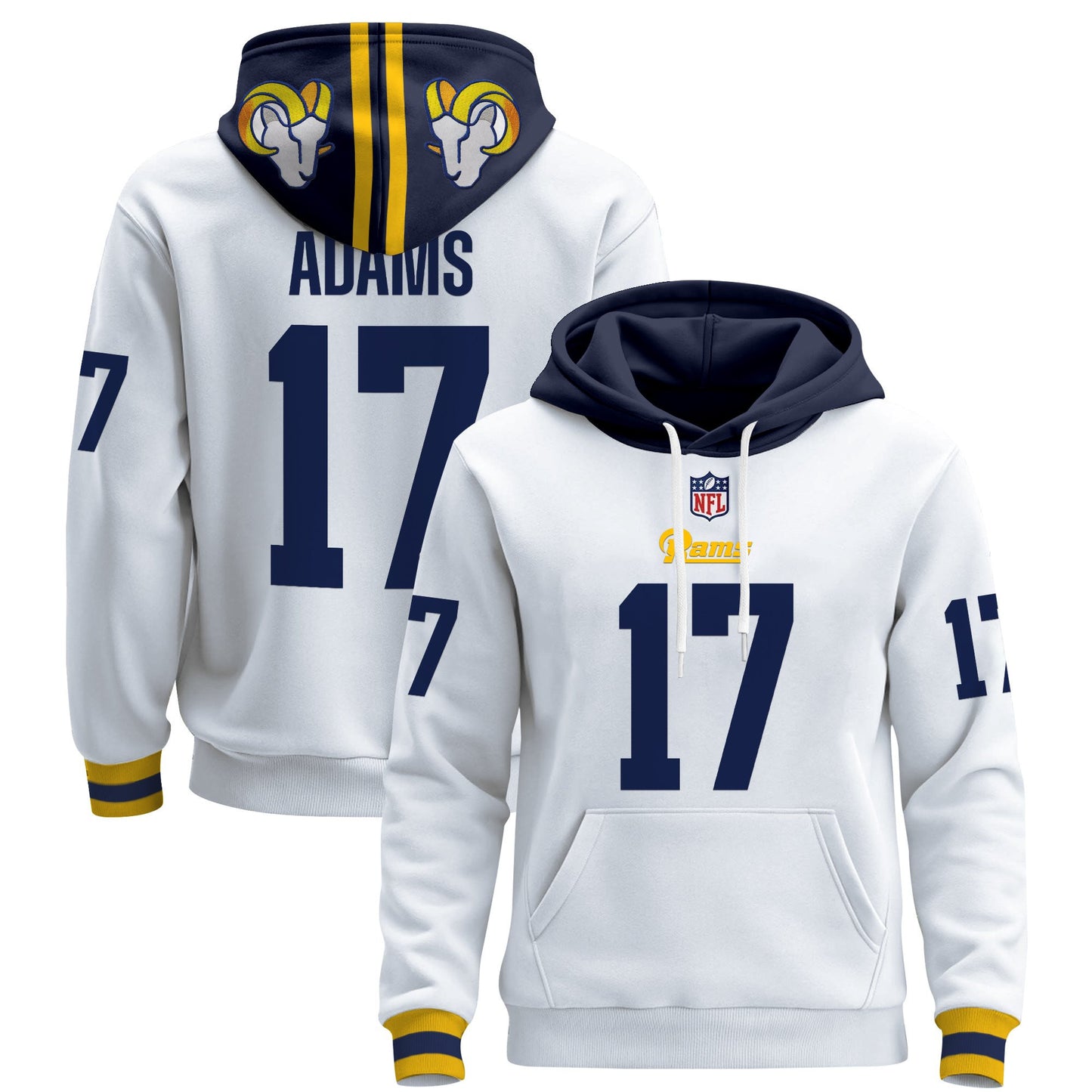 Men's Los Angeles Rams 2025 Premium Pullover Hoodie - All Stitched