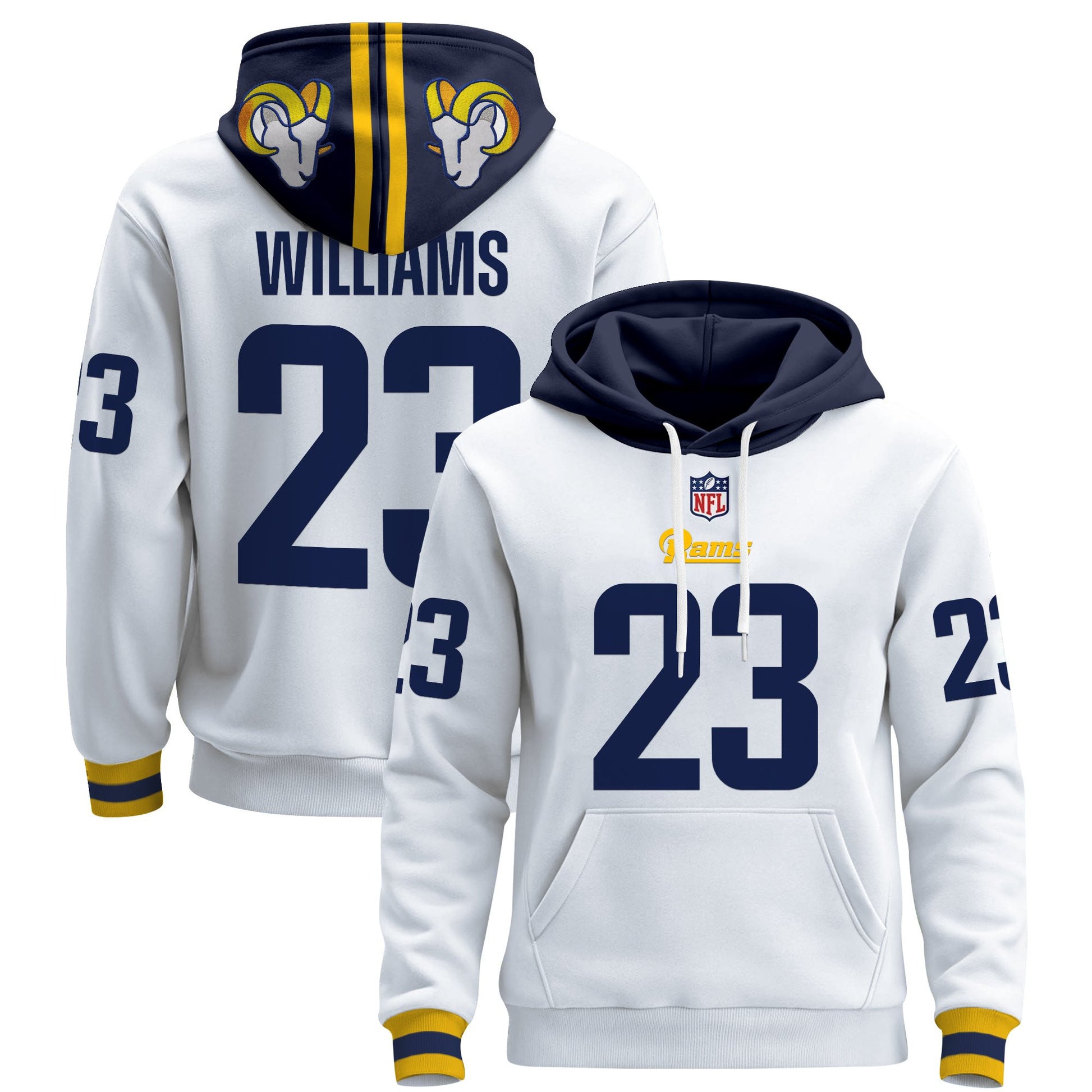 Men's Los Angeles Rams 2025 Premium Pullover Hoodie - All Stitched
