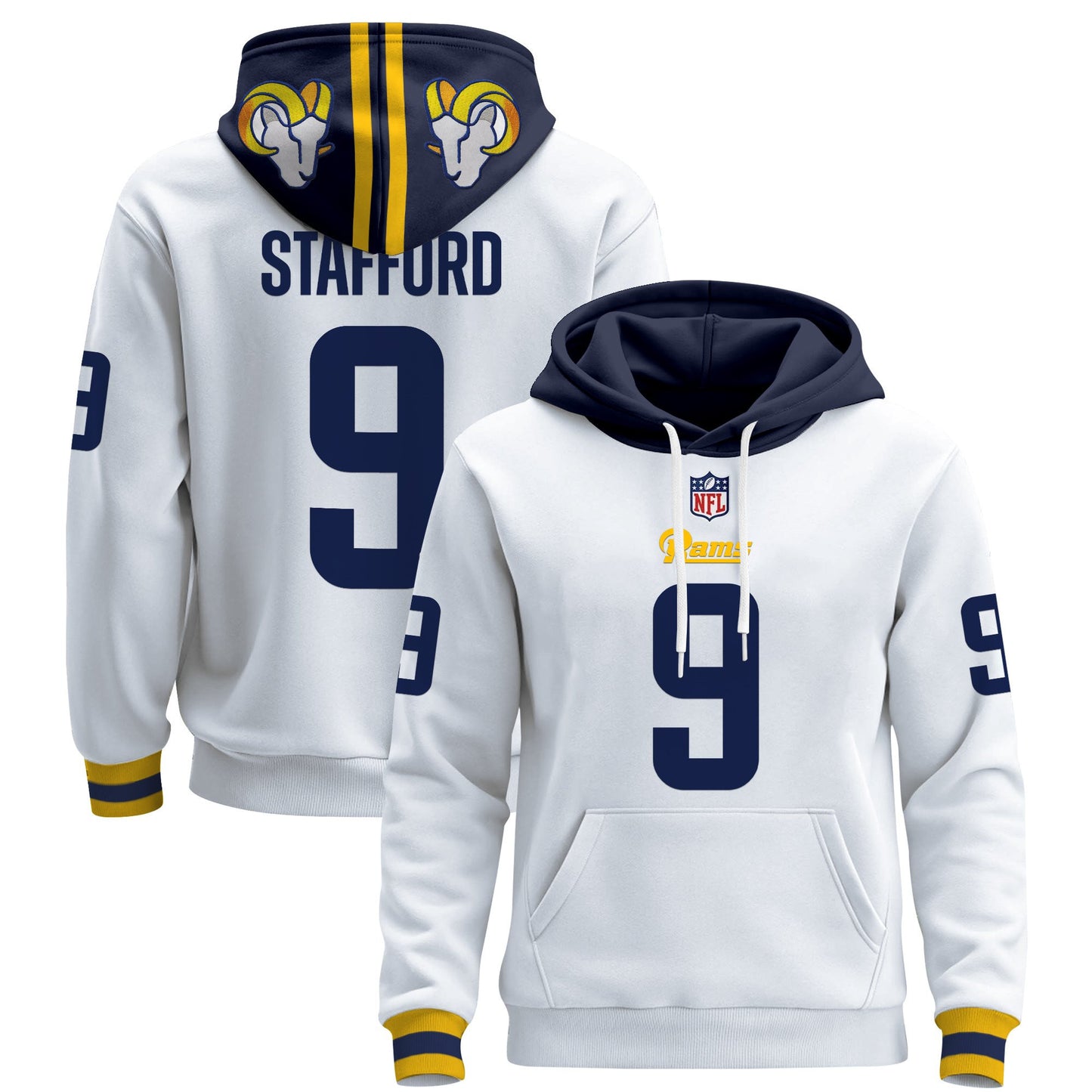 Men's Los Angeles Rams 2025 Premium Pullover Hoodie - All Stitched