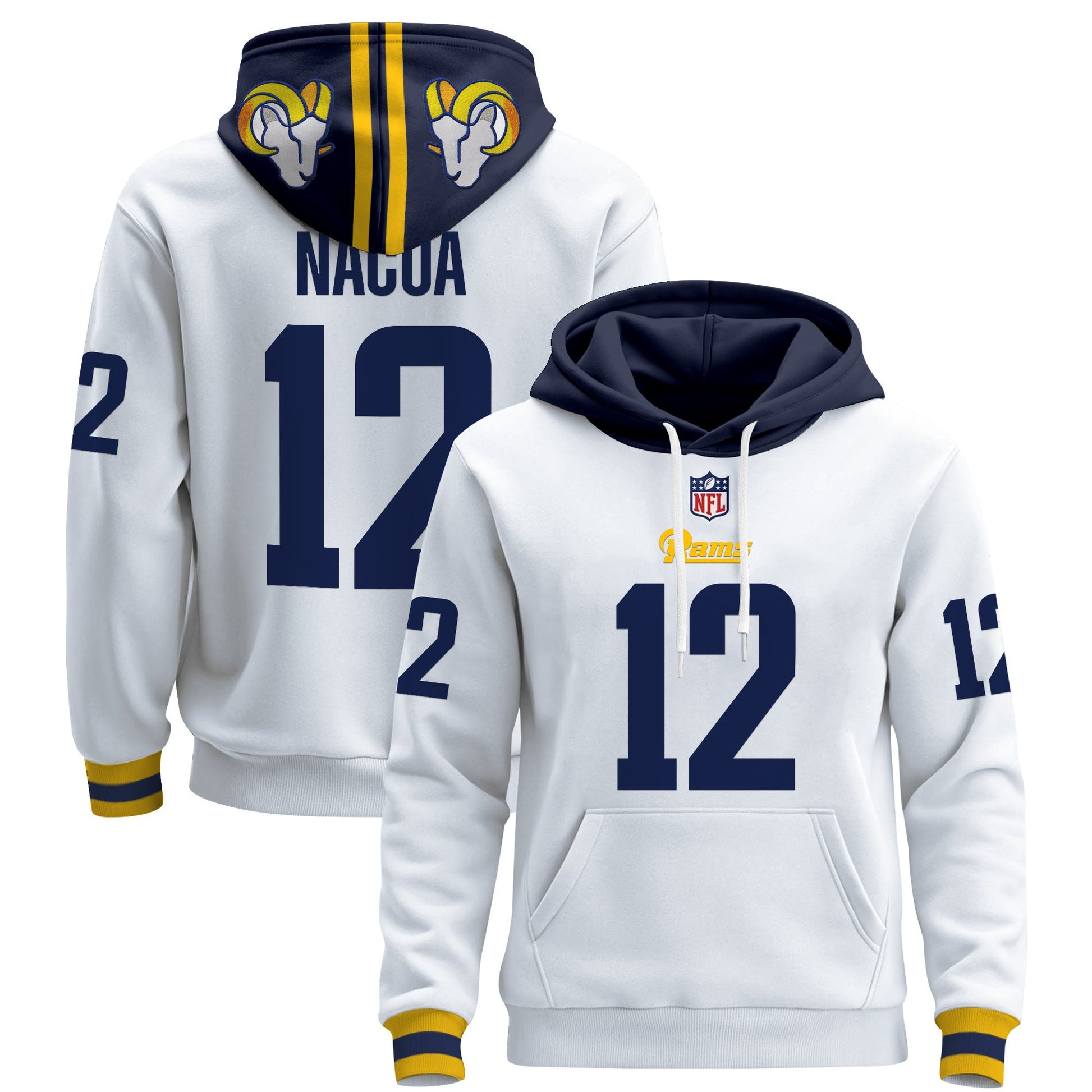 Men's Los Angeles Rams 2025 Premium Pullover Hoodie - All Stitched