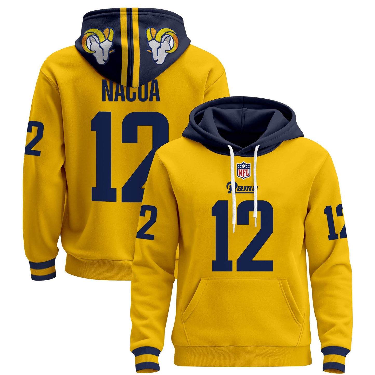 Men's Los Angeles Rams 2025 Premium Pullover Hoodie - All Stitched