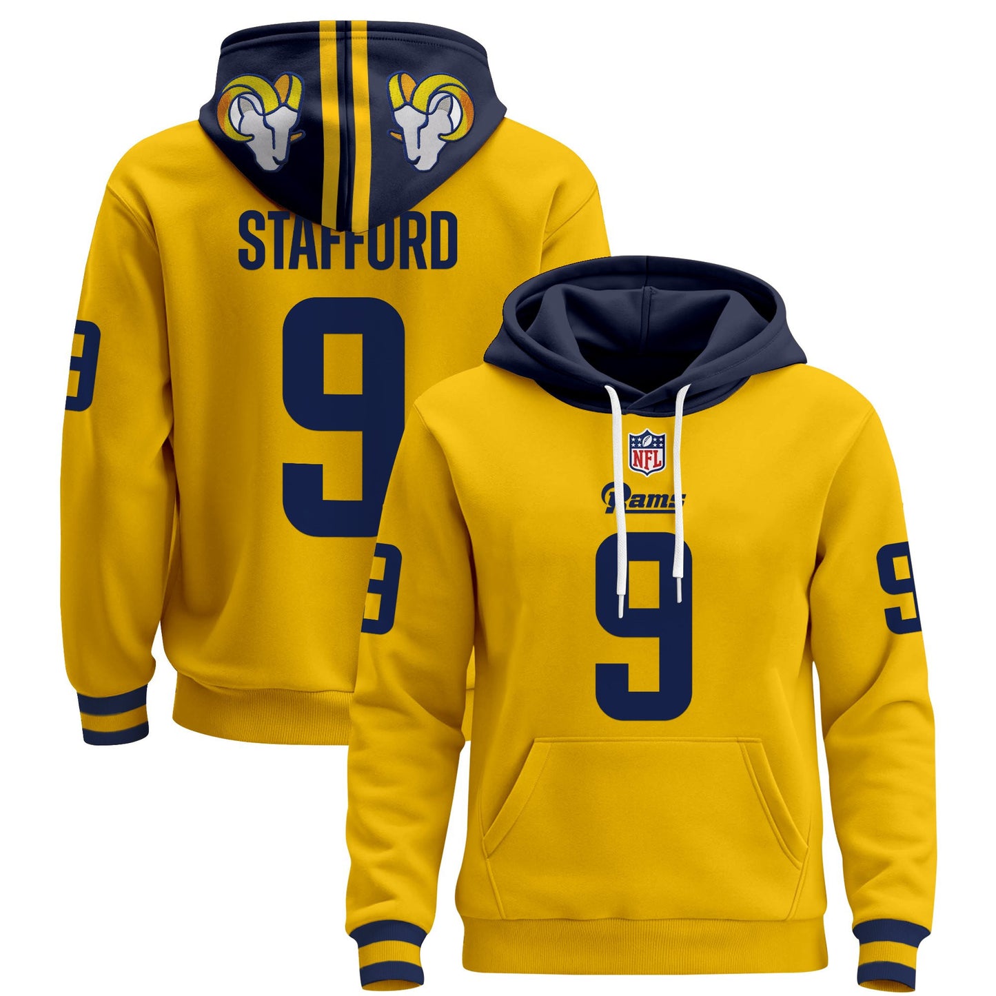 Men's Los Angeles Rams 2025 Premium Pullover Hoodie - All Stitched