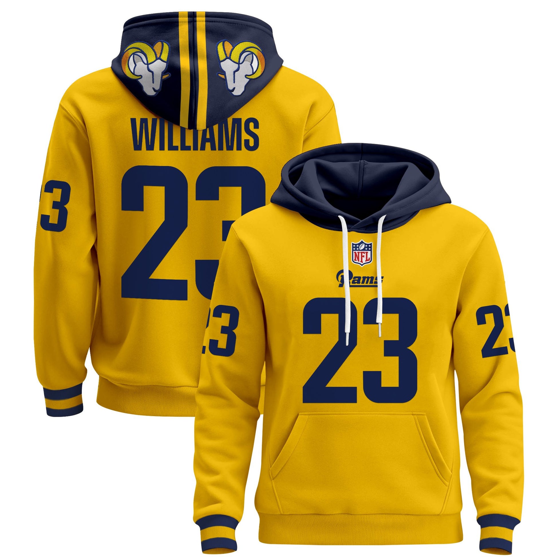 Men's Los Angeles Rams 2025 Premium Pullover Hoodie - All Stitched
