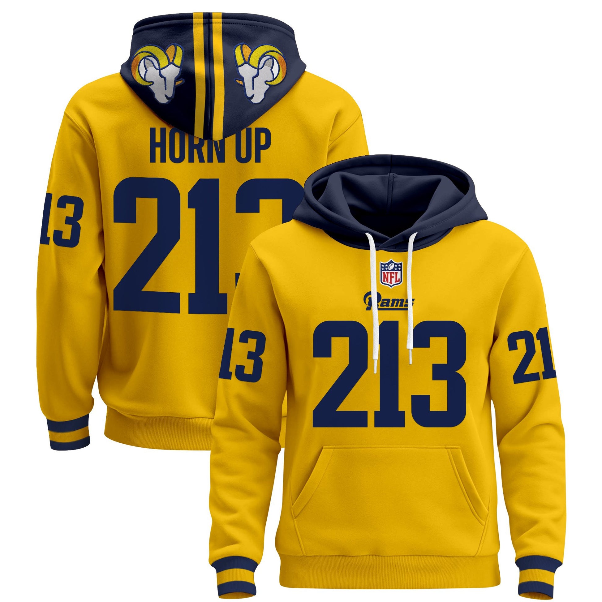 Men's Los Angeles Rams 2025 Premium Pullover Hoodie - All Stitched