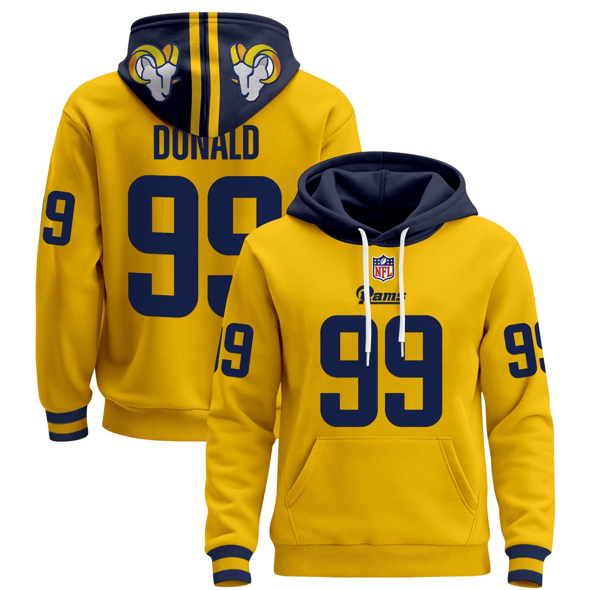 Men's Los Angeles Rams 2025 Premium Pullover Hoodie - All Stitched