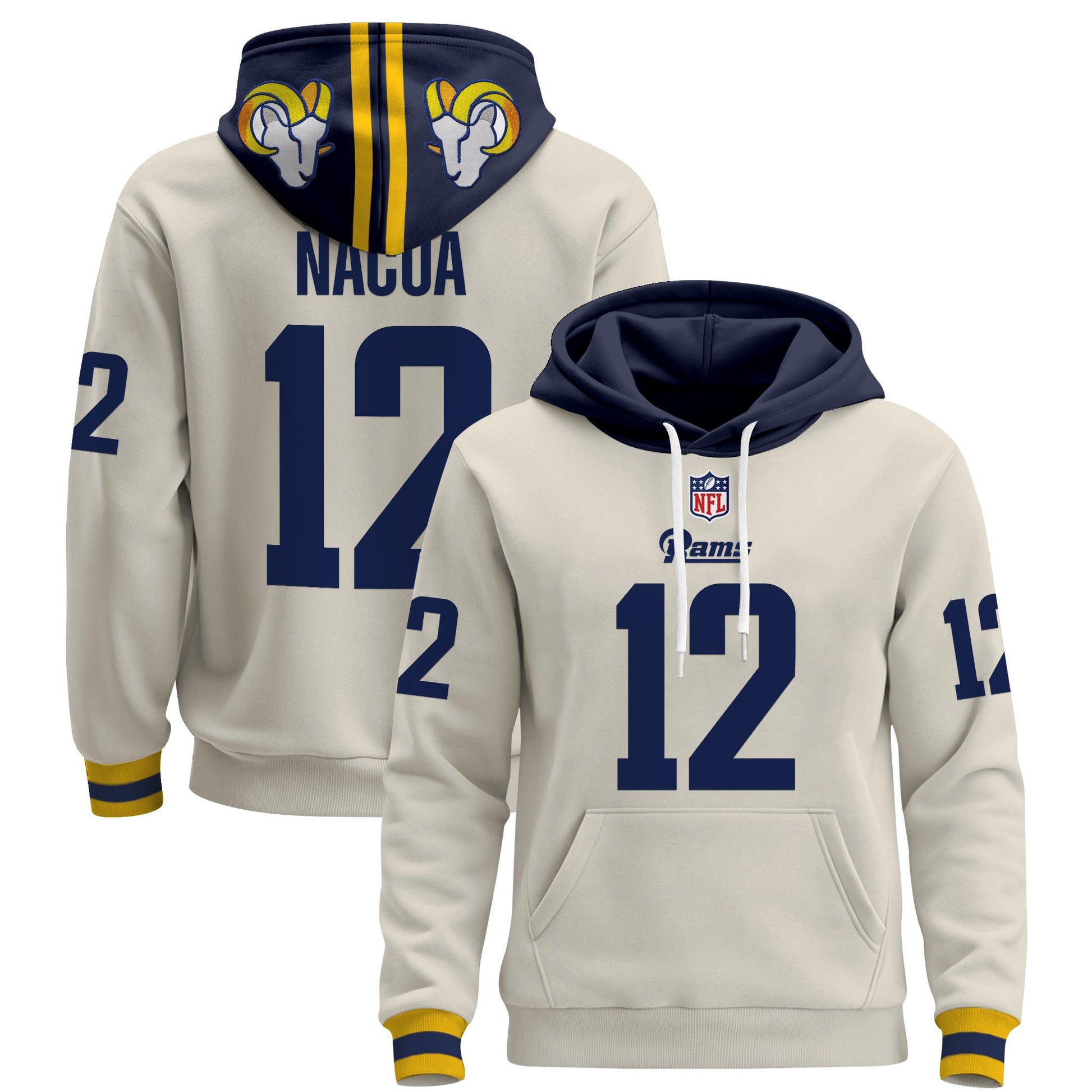 Men's Los Angeles Rams 2025 Premium Pullover Hoodie - All Stitched