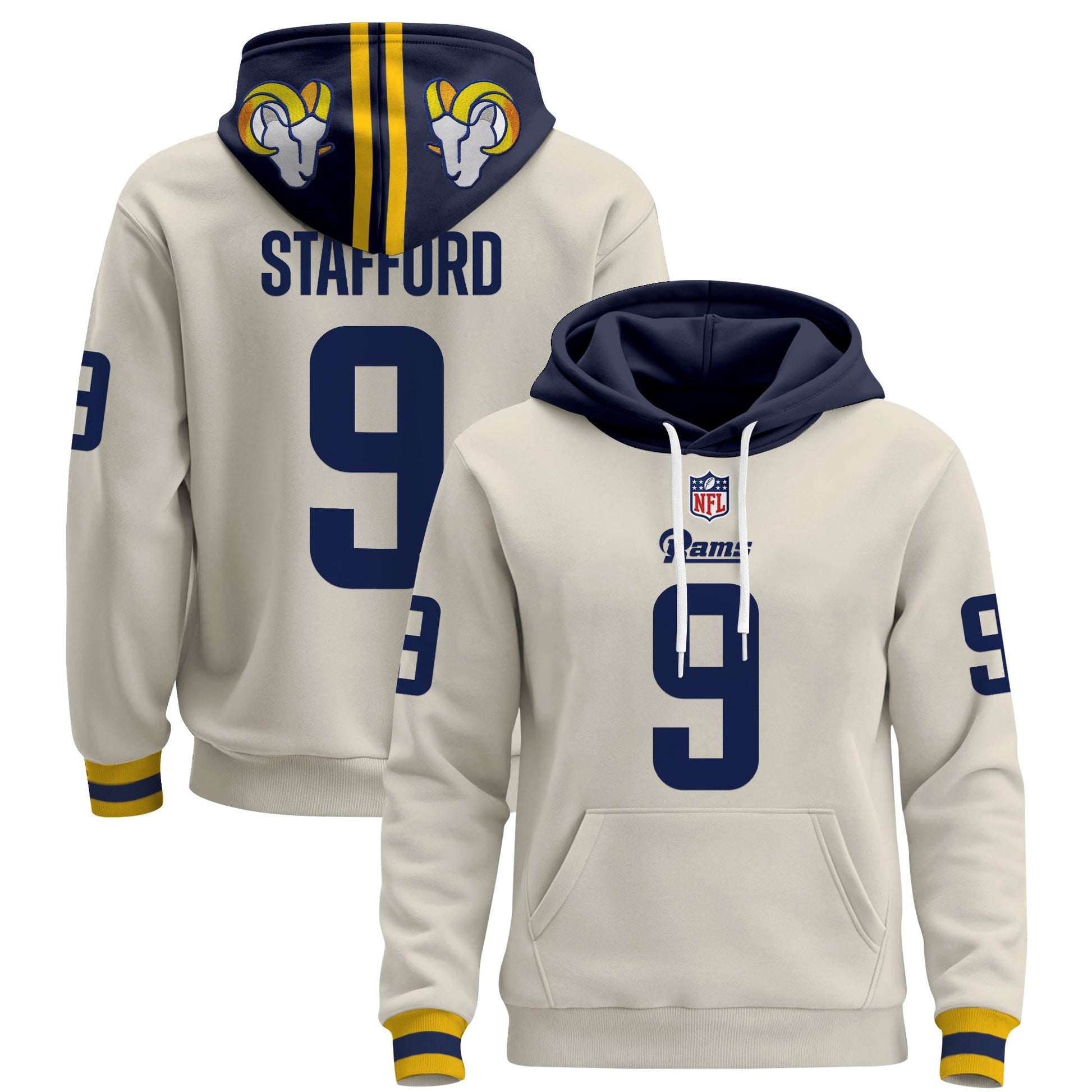 Men's Los Angeles Rams 2025 Premium Pullover Hoodie - All Stitched