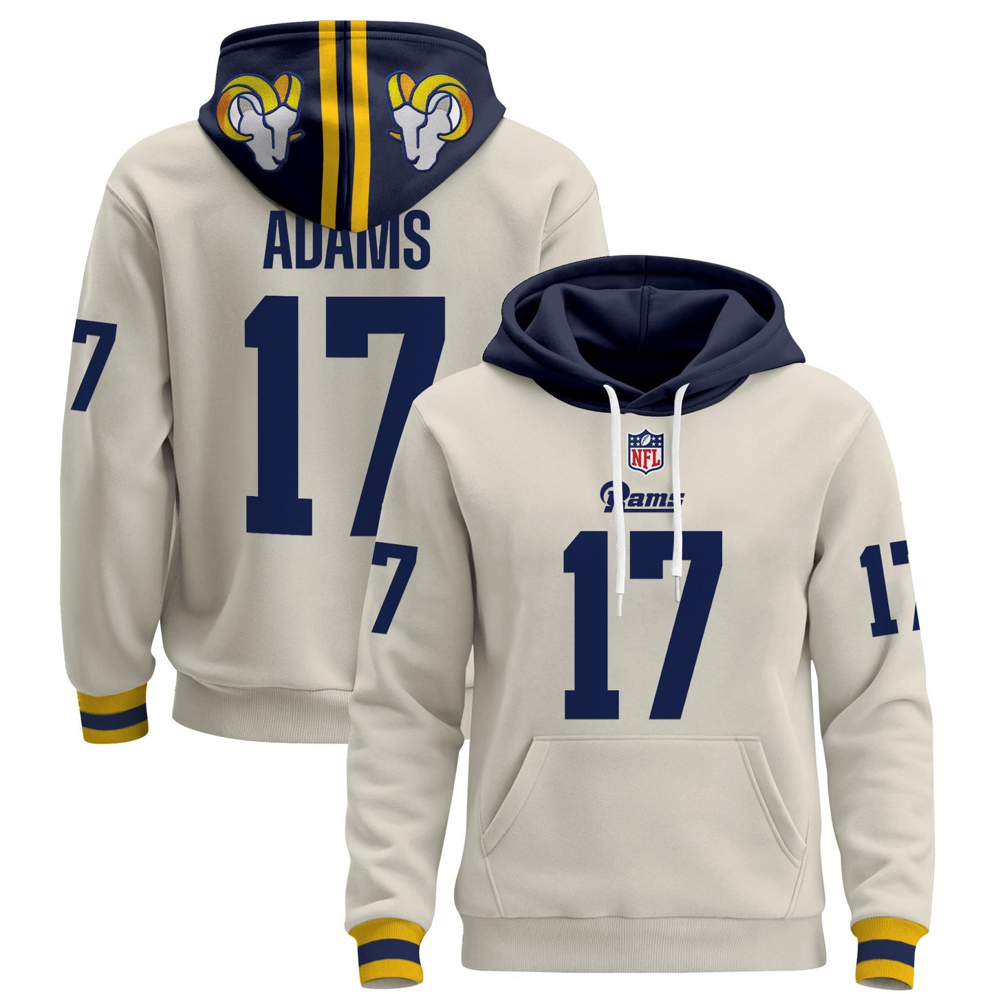 Men's Los Angeles Rams 2025 Premium Pullover Hoodie - All Stitched