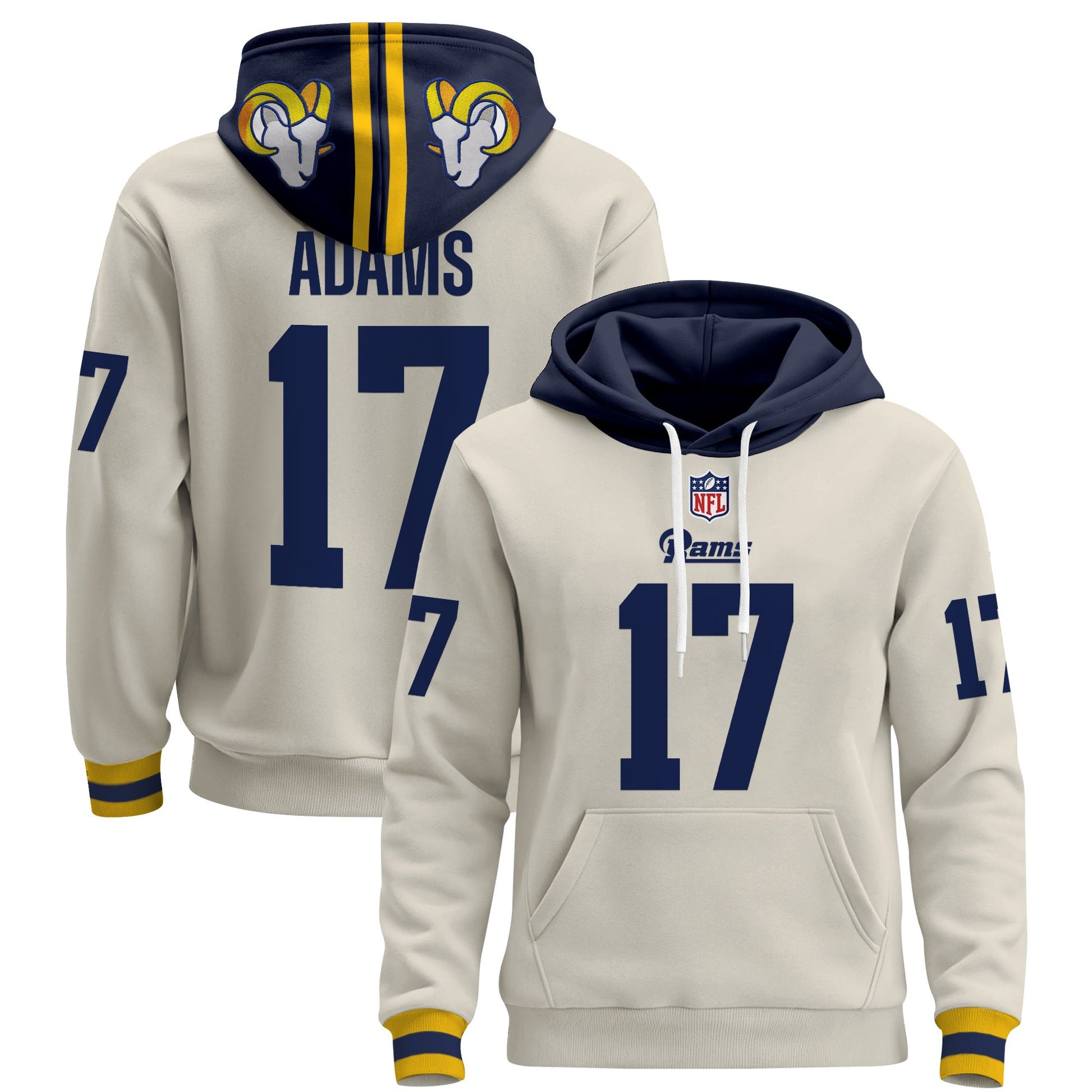 Men's Los Angeles Rams 2025 Premium Pullover Hoodie - All Stitched