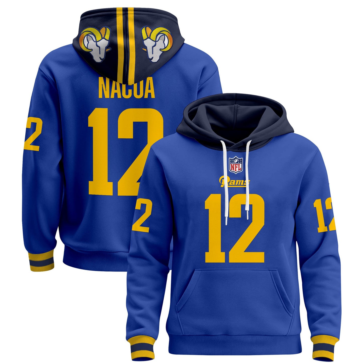 Men's Los Angeles Rams 2025 Premium Pullover Hoodie - All Stitched