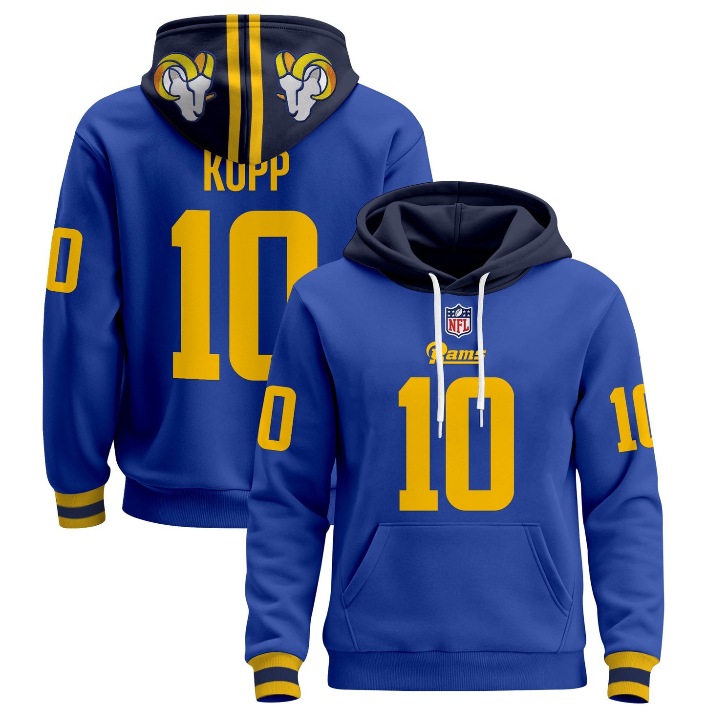 Men's Los Angeles Rams 2025 Premium Pullover Hoodie - All Stitched