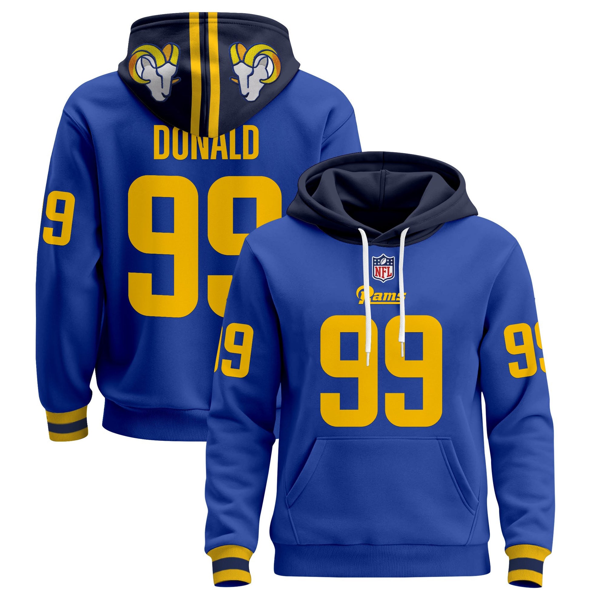 Men's Los Angeles Rams 2025 Premium Pullover Hoodie - All Stitched