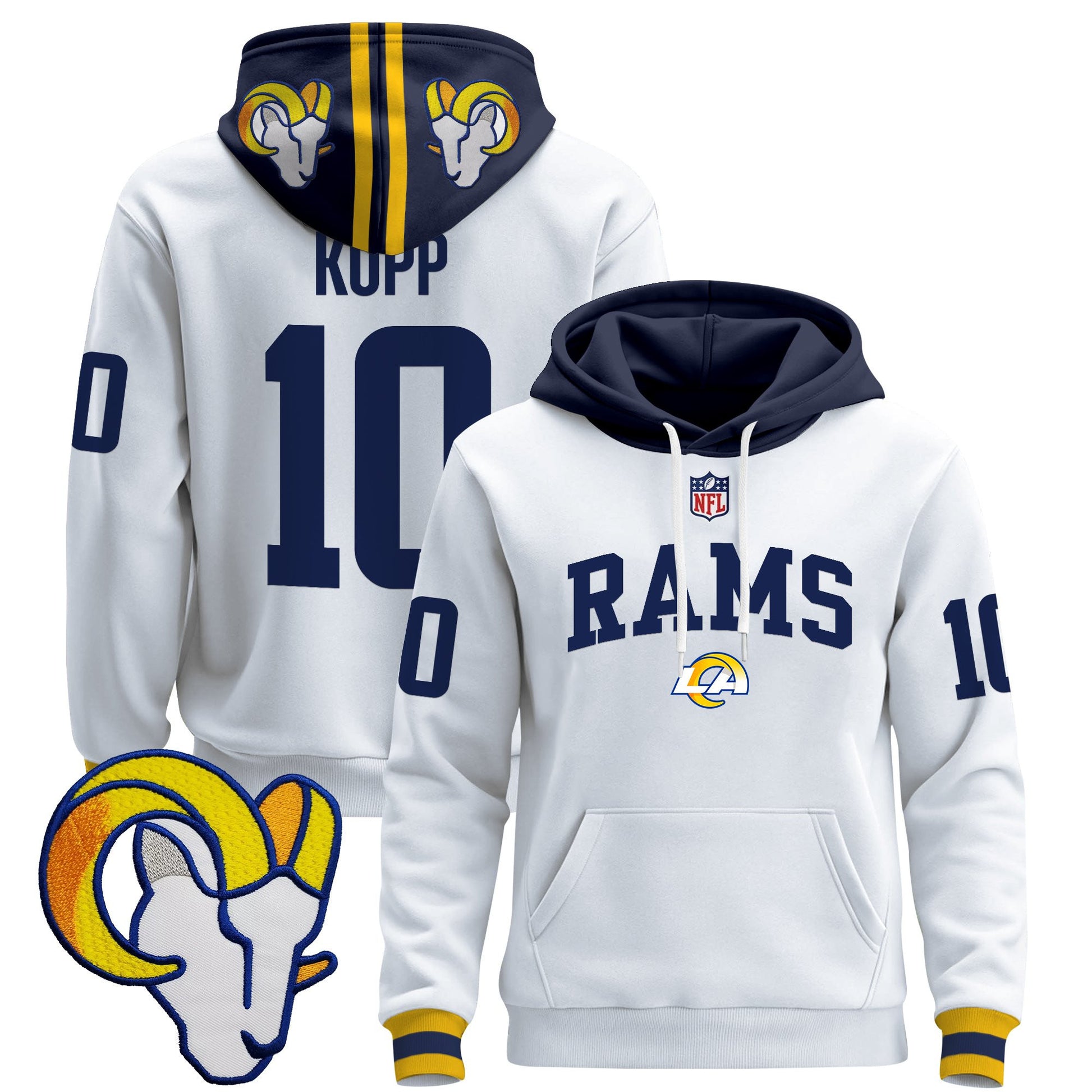 Men's Los Angeles Rams 2025 Premium Pullover Hoodie V2 - All Stitched