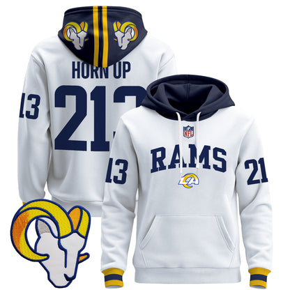 Men's Los Angeles Rams 2025 Premium Pullover Hoodie V2 - All Stitched