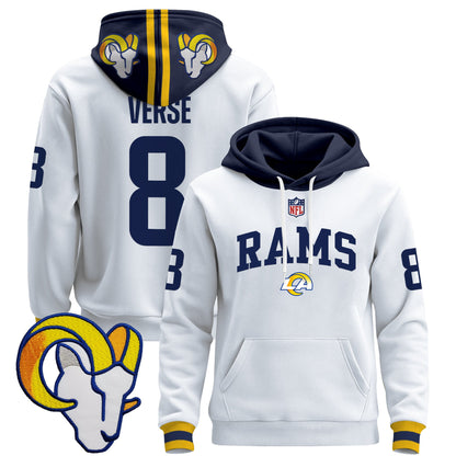 Men's Los Angeles Rams 2025 Premium Pullover Hoodie V2 - All Stitched