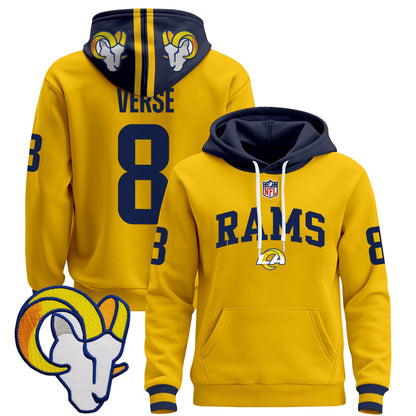 Men's Los Angeles Rams 2025 Premium Pullover Hoodie V2 - All Stitched