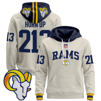 Men's Los Angeles Rams 2025 Premium Pullover Hoodie V2 - All Stitched