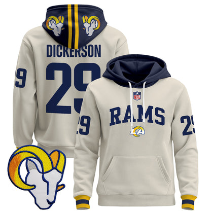 Men's Los Angeles Rams 2025 Premium Pullover Hoodie V2 - All Stitched